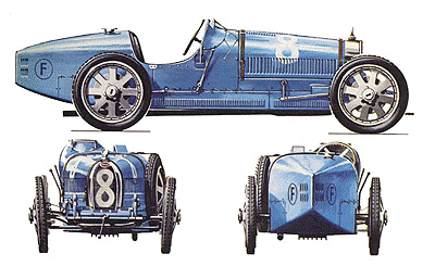 Bugatti 35 - kresba